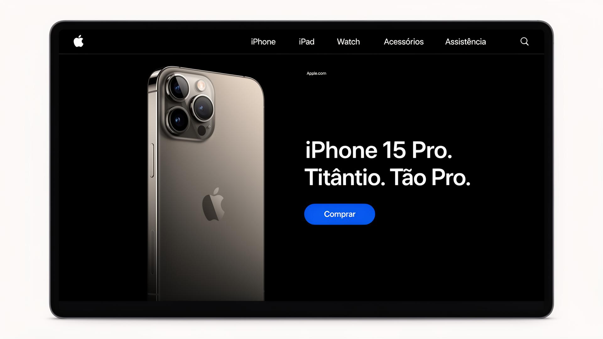 Preview de uma loja Apple criada na iLojas.shop